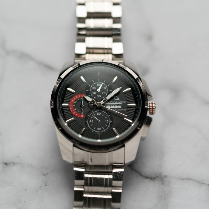 ✅Ori Jam Tangan Pria Christyan Arden Daydate Ca8697 Gth-Black46Mm Terbaru