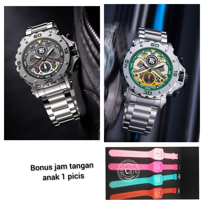 ✅Ori Jam Tangan Pria T5 H 3954G Silver Water Original Free Jam Tangan Anak Terbaru
