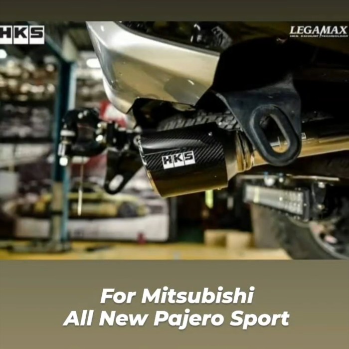 KNALPOT HKS LEGAMAX CARBON FIBER TIP MITSUBISHI ALL NEW PAJERO SPORT murmer