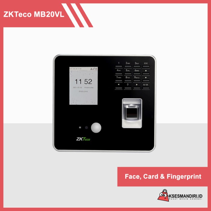 ✨Ready Zkteco Mesin Absensi Fingerprint Access Door Mb20-Vl Terbatas