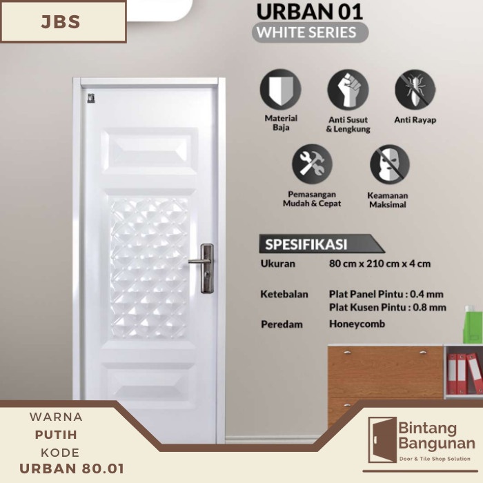 PINTU KAMAR PINTU RUMAH BAJA FORTRESS 80X210 - URBAN 80