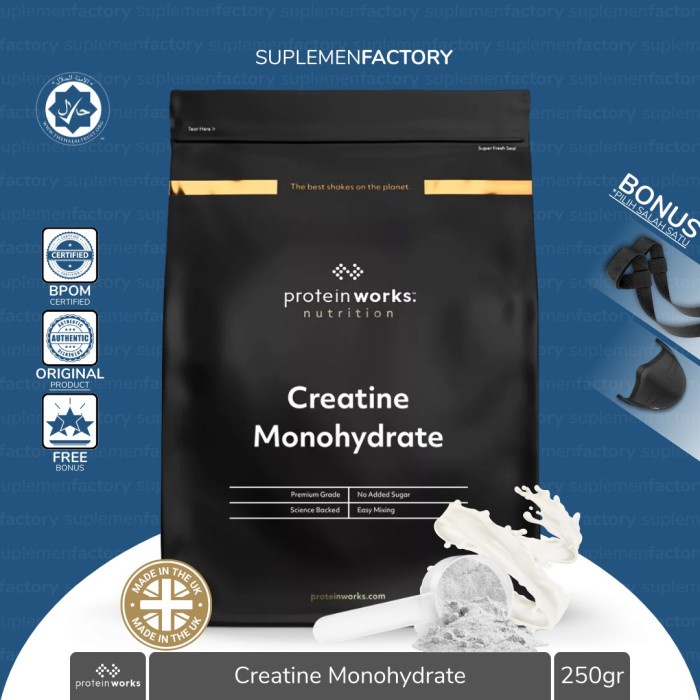 Terbaru The Protein Works Creatine Monohydrate 250 Gram Promo Terlaris