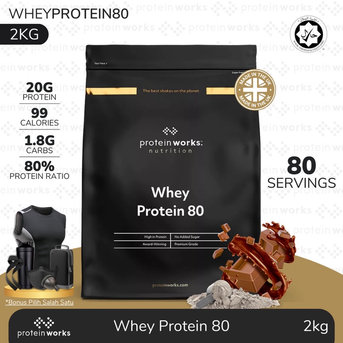 Terbaru Whey Protein Concentrate 80 2Kg Tpw The Protein Works Promo Terlaris