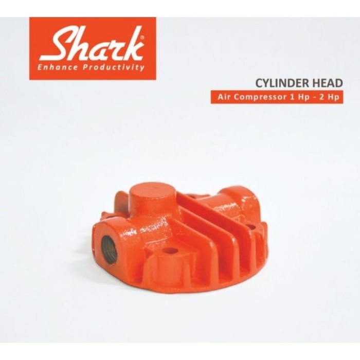 [COD] Cylinder Head Auto Kompresor Shark 1-2Hp Terbatas