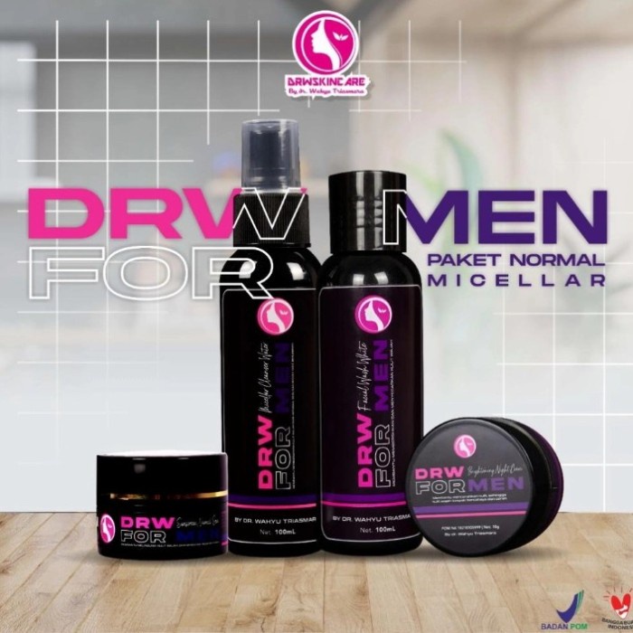 [Ori] Paket Normal Micellar For Men Drw Skincare. Aman Bpom Produk Original Diskon