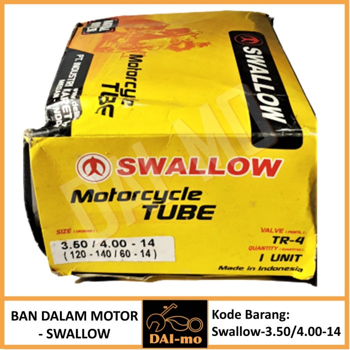 BAN DALAM MOTOR 350/400-14 SWALLOW ATAU 120-140/60-14 RING 14 ORIGINAL BEST QUALITY
