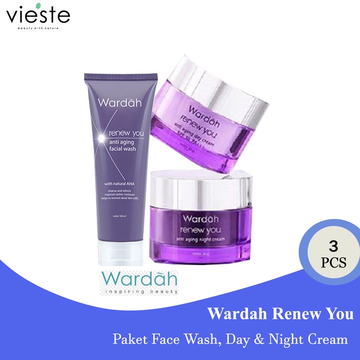 [Original] Paket Wardah Renew You Series Facial Wash  Cream Terbaru