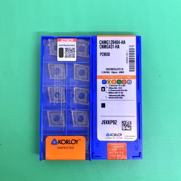 ✅Baru Insert Bubut Cnmg 120404 Merk Korloy Baru..Cnmg 12 04 04 Berkualitas