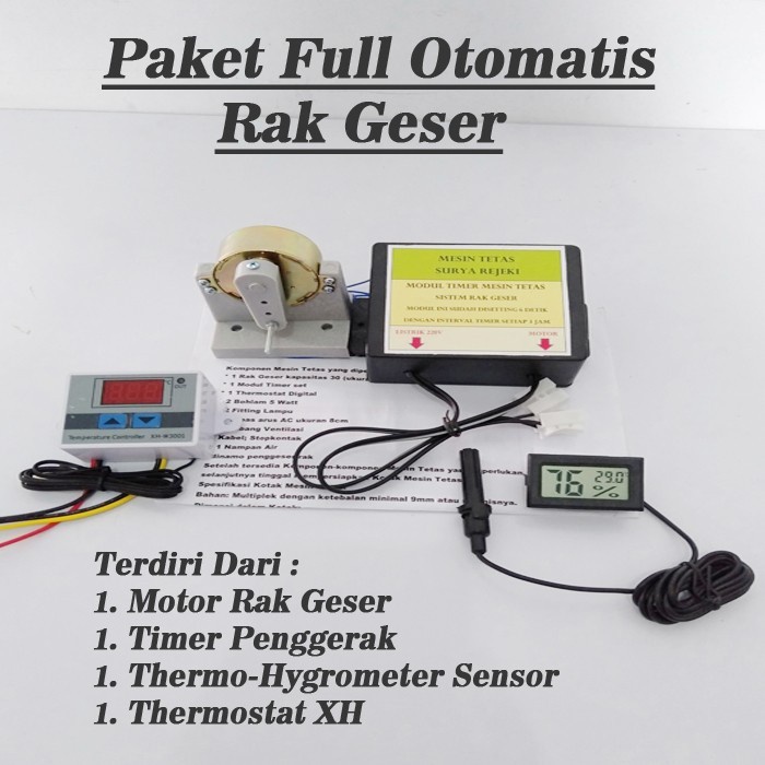 ✅COD Paket Rak Geser Dan Hygrometer Sensor Mesin Tetas Telur Full Otomatis Berkualitas