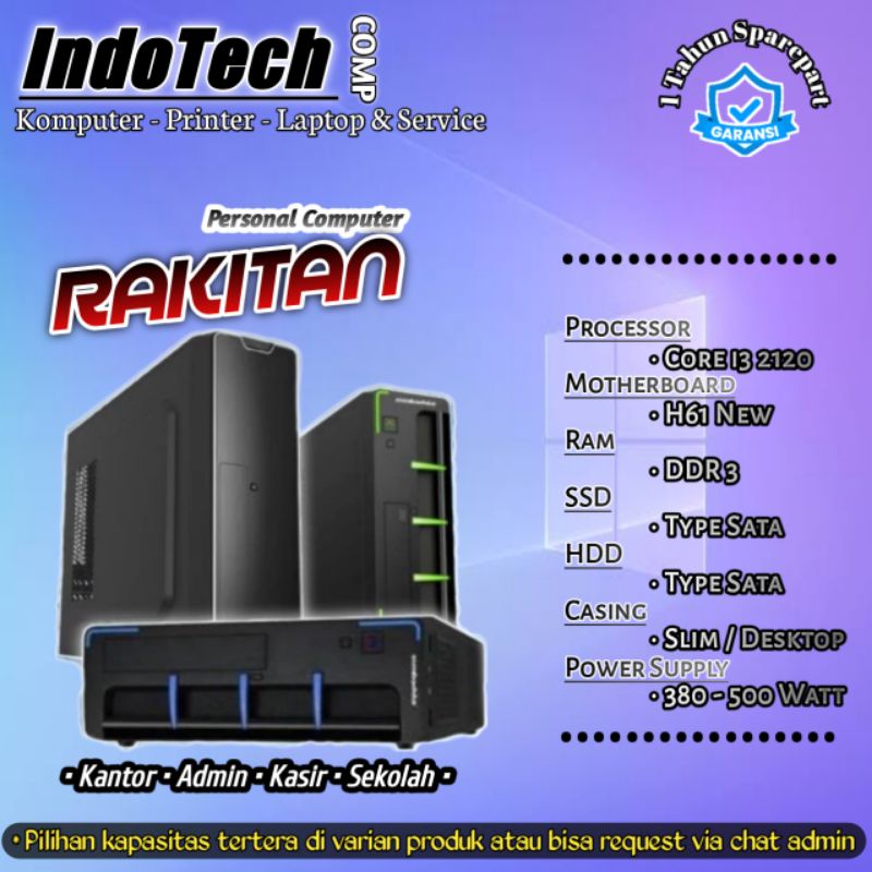 PC / Komputer Rakitan Core i3 2120 Slim / Desktop