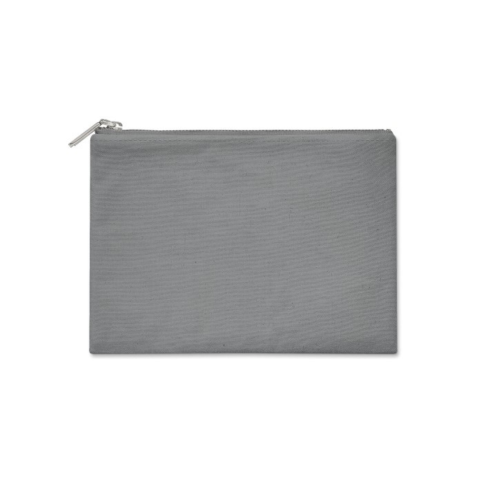 Pouch Zipper Kanvas Premium Besar Polos - Dompet Resleting Canvas 100% ORIGINAL