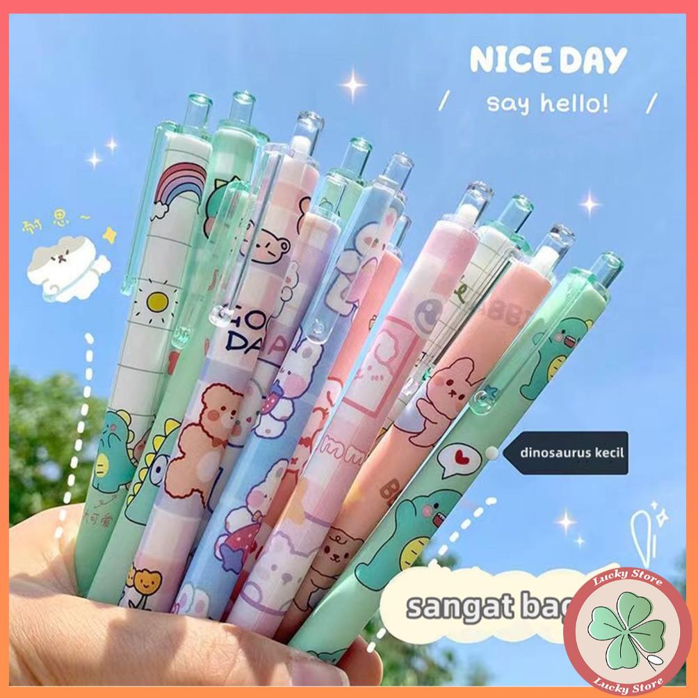 

Pulpen Pena Gel 0.5mm / Bolpen Bolpoin Cair Warna Hitam
