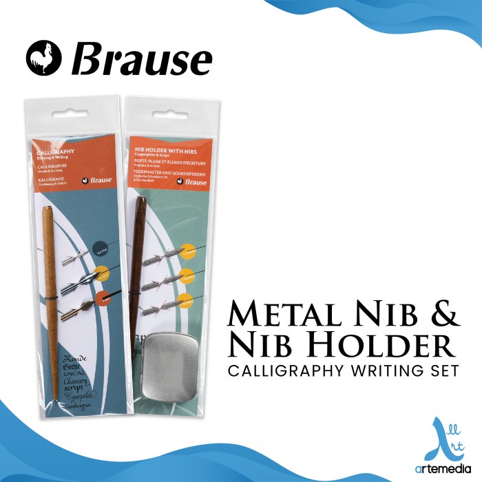 

Gaya Pena Kaligrafi Brause Nib Holder & Metal Nib Set Calligraphy Writing