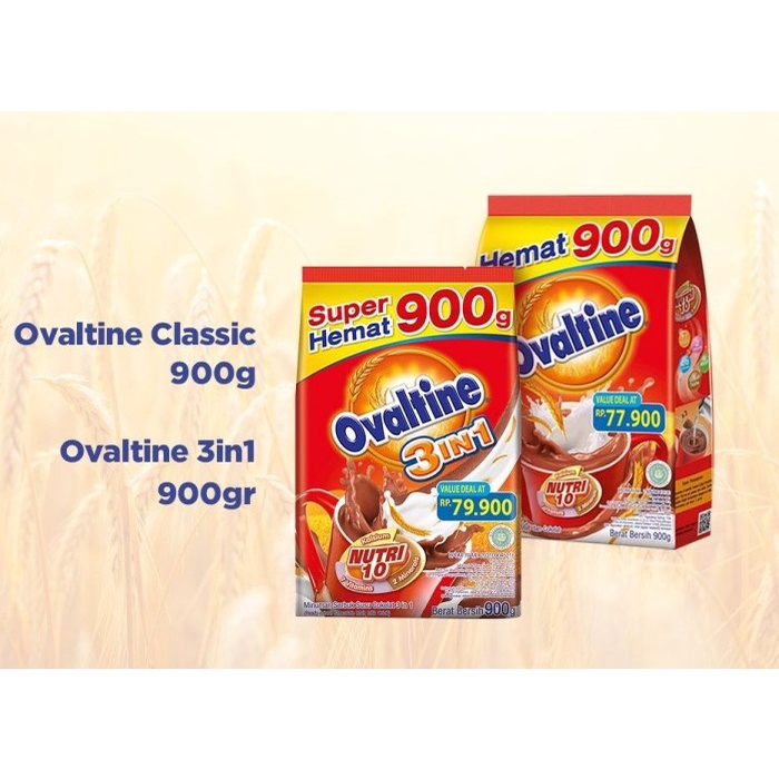 

Ovaltine 3In1 900Gram/Ovaltine Cokelat 900Gr/Ovaltine 900/Susu Bubuk