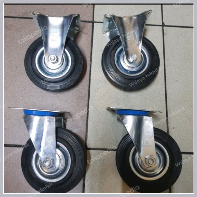 Mitsell Roda Troli Karet 8 Inch Roda 1 Set