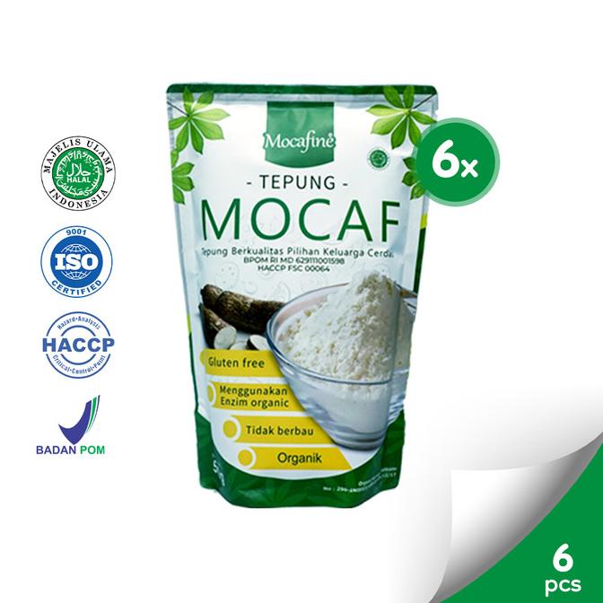 

PAKET HEMAT 6 - Mocafine Tepung Mocaf - Gluten Free - Organik - 6 pcs Baru!!!