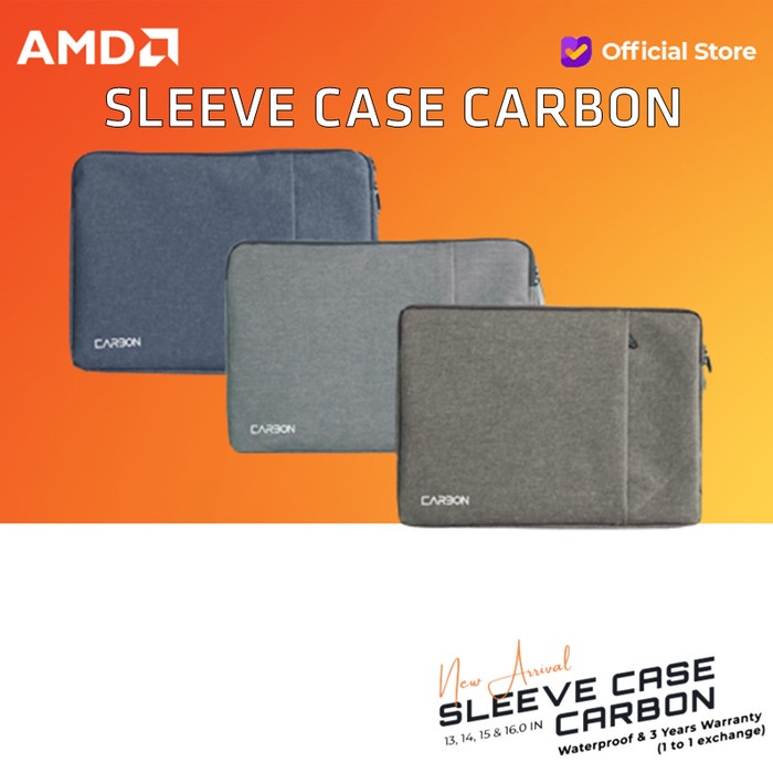 Laptop Sleeve Case Carbon Softcase 3 Warna Waterproof Promo Terbaru
