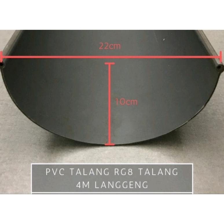 Recomend Talang Air PVC Langgeng HR 8" 4m 4meter 4mtr Setengah Lingkar