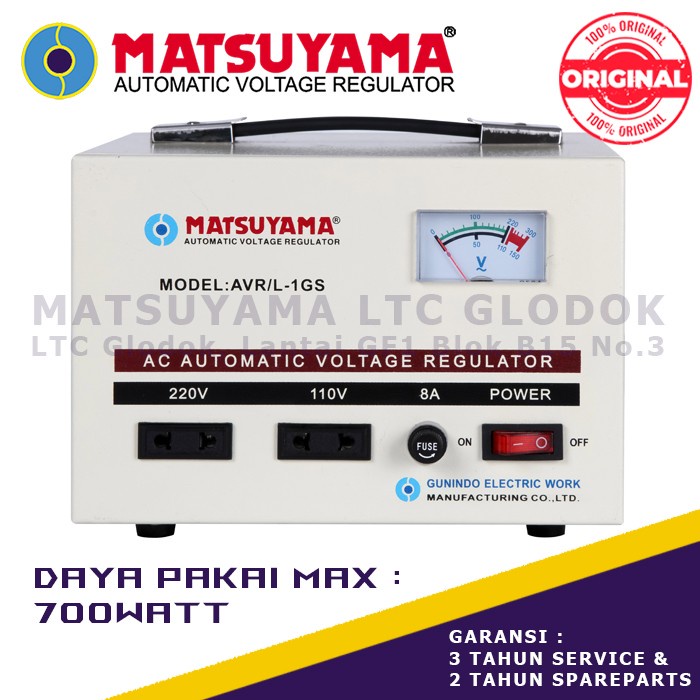 Stabilizer Listrik Stavolt Voltage Regulator MATSUYAMA 1000 Watt