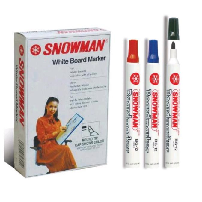 

Termurah SPIDOL SNOWMAN WHITEBOARD BG-12 (LUSINAN) HITAM GPN736