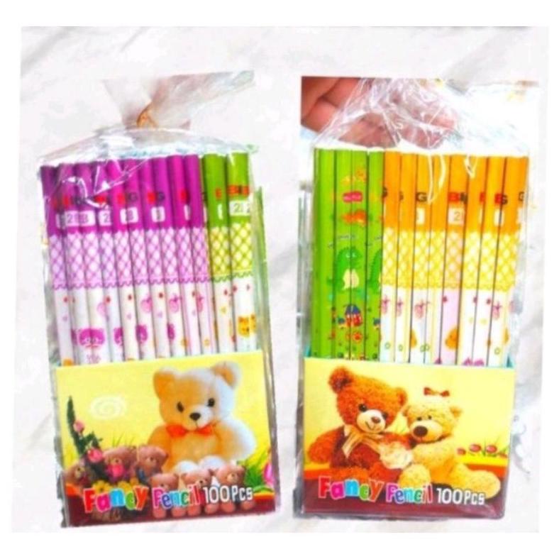 

MURAH [100 PCS] Pensil 2B Fancy Motif Murah isi 100 (warna random) TERLARIS