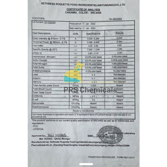 

Caramel Colour / Pewarna Karamel Food Grade 30Kg