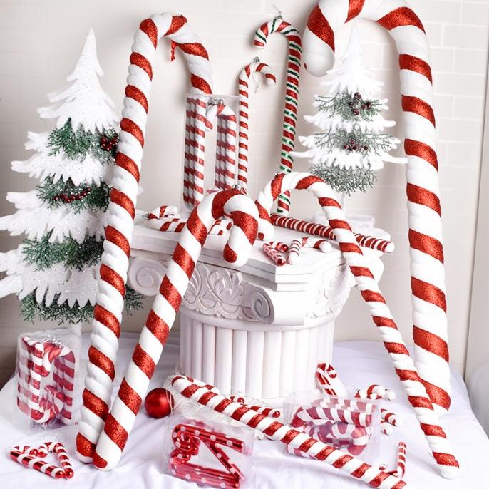 

Tongkat Lolipop Merah Isi 6 Candy Cane Dekorasi Hiasan Pita Natal Pengiriman Cepat