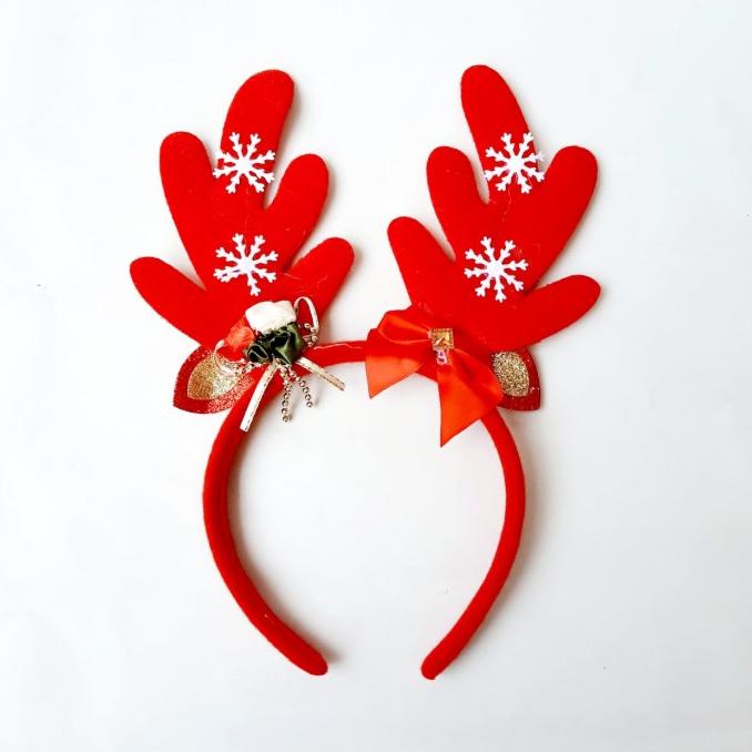 

Bando Natal Rusa Bulu Bando Rusa Merah Kado Christmas Deer Headband Original