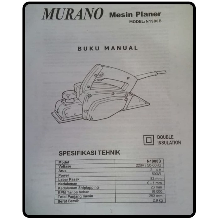 Mesin Planer N-1900 B Murano -Lulas G