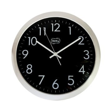 ✅Ready Jam Dinding Besar Modern Ukuran 40Cm - Silver/Hitam Berkualitas