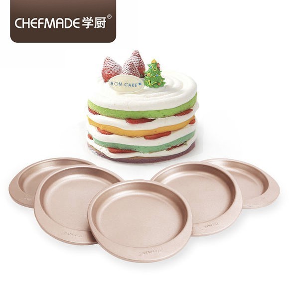 

✅Termurah Chefmade Wk9134 - 4Pcs Round Cake Pan 25Cm / Loyang Set Rainbow Cake Terbatas