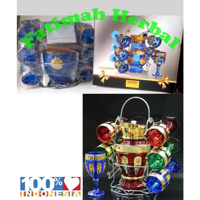 ✅Termurah Tea Set Bistro - With Rack - Teko Dan Gelas Dengan Rak Terbatas