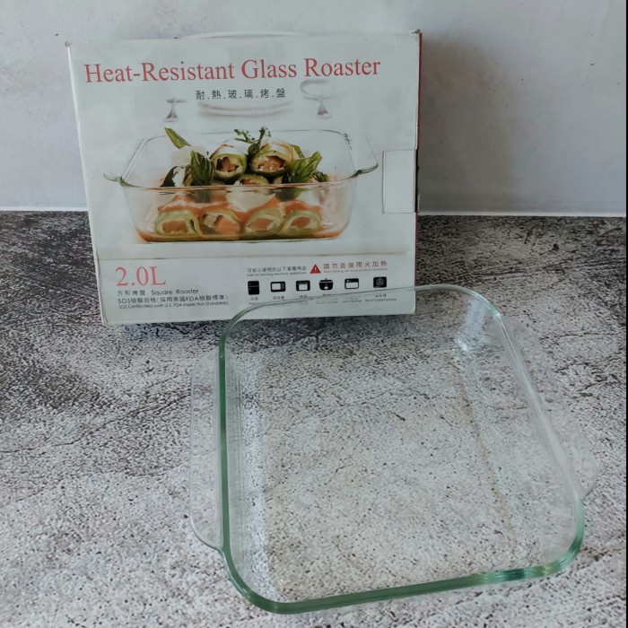 

✅Termurah Sanneng Sn4981 - Heat Resistant Glass Roaster / Square Glass Bake Tray Limited