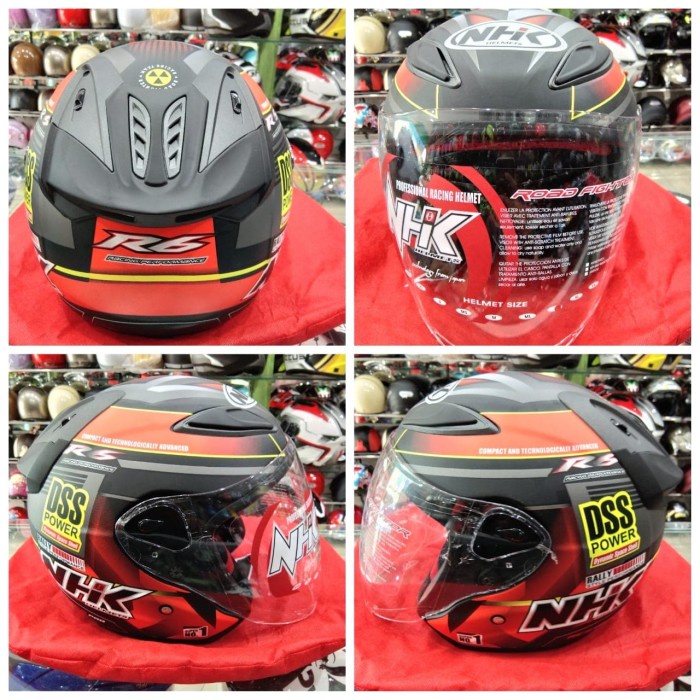 ✨New Nhk R6 Motif Rally Black Dop/Red Terbatas