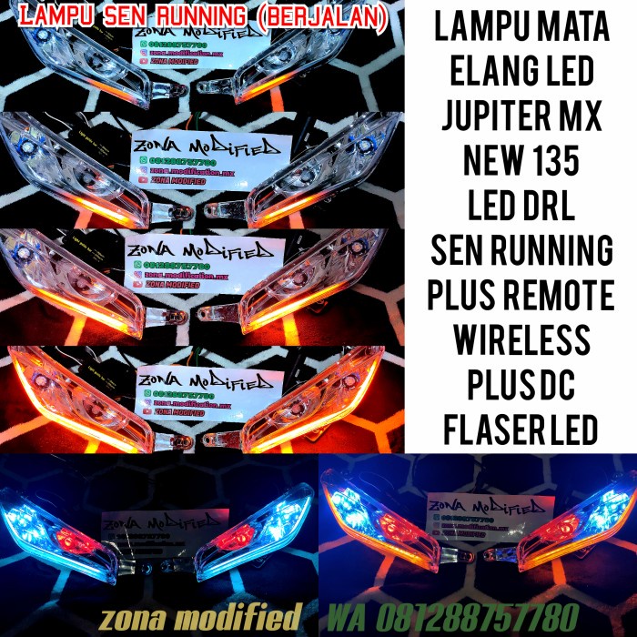 ✨New Lampu Variasi Jupiter Mx New 135 Led Audi Sen Running Plus Remote Terbaru