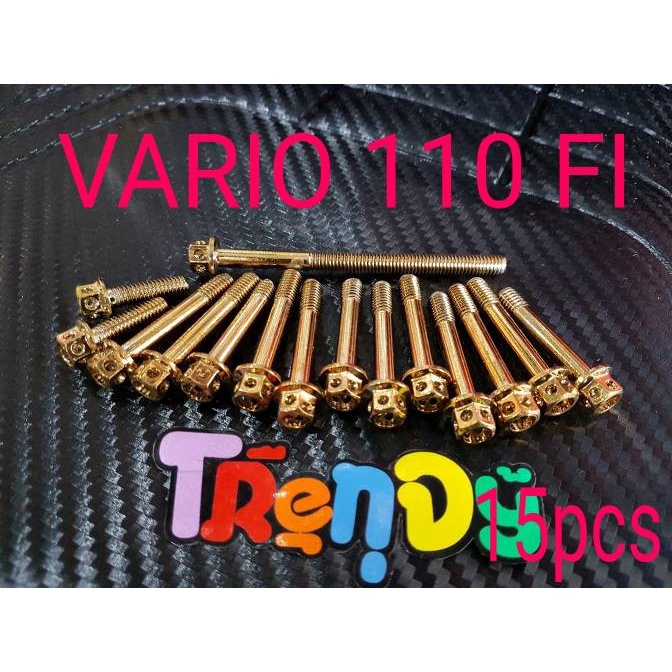 ✅Ori Baut Probolt Set Gold Cvt Vario 110 Injeksi Terbaru
