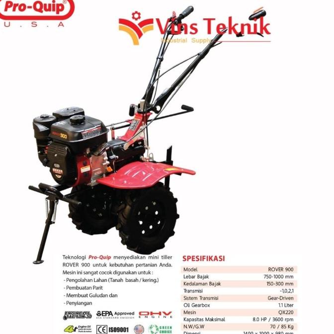 Mesin Bajak Mini Cultivator Mini Traktor Rover900 Proquip Rover 900