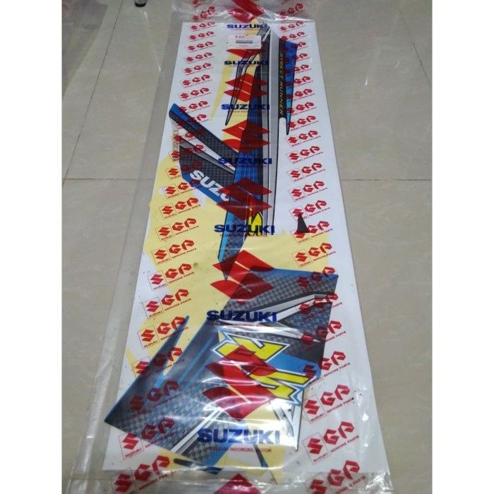 ✨New Ori Stiker Bodi Striping Smash Sr Lama Biru Original Suzuki B07H40Nxgk Berkualitas