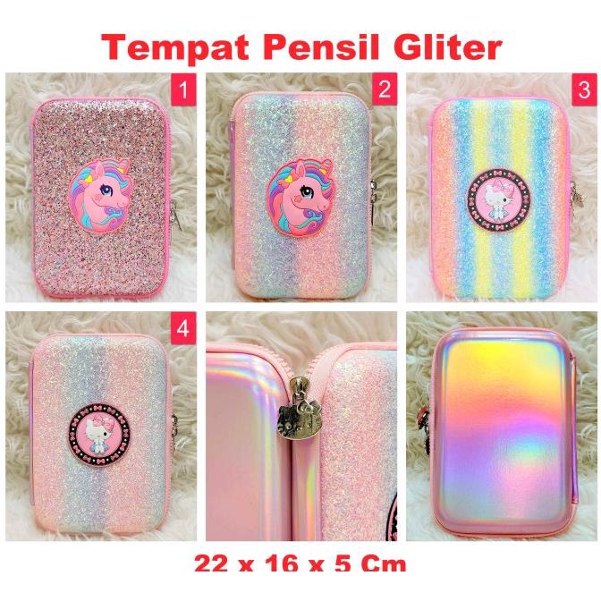 

Terlaris Tempat Pensil Model Smiggle Glitter Unicorn Import Premium Original