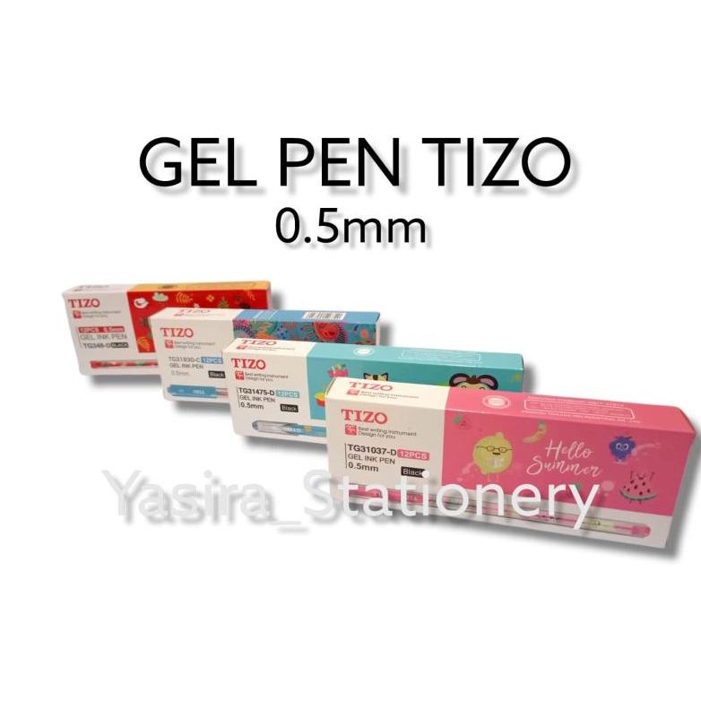 

BISA COD ( Satu Lusin 12 PCS ) Pulpen Tizo 0.5mm Tinta Hitam yang Berkualitas TERMURAH
