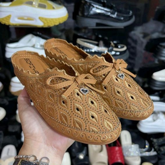 [MODEL TERKINI] SEPATU SANDAL TUTONG SELOP WANITA FASHION IMPORT