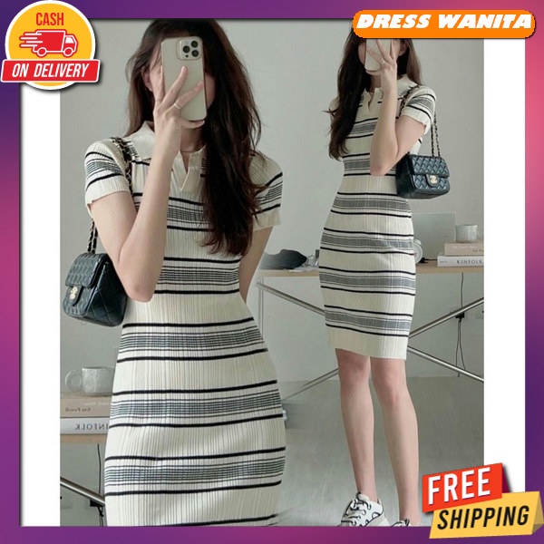 Baju Drees Fashion Kekinian Mini Dres High Quality Deas Ke Gereja Formal Pakaian Driis Kondangan Ber