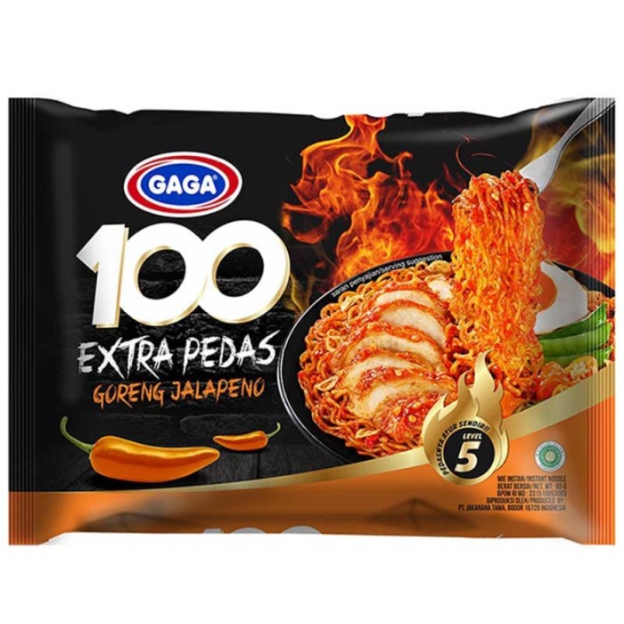 

GAGA MIE 100 GORENG PEDAS JALAPENO 78GR /PCS