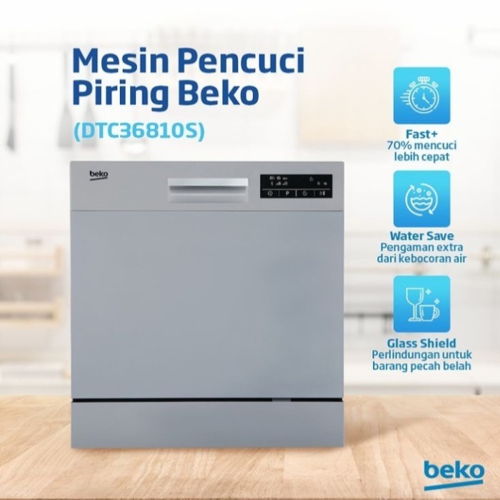 Terbaru Dishwasher Beko Dtc36810S Mesin Pencuci Piring Promo Terlaris