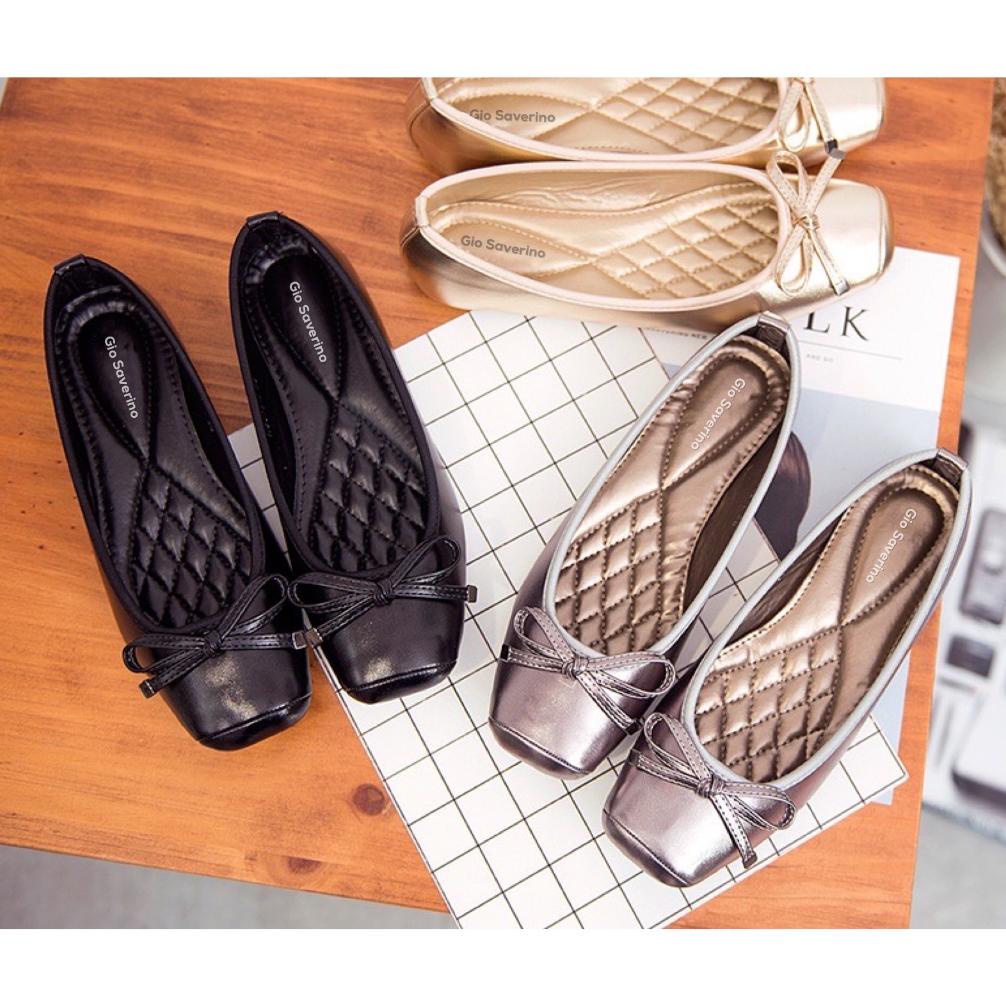 READY STOK Gio Saverino Flat Shoes Cewek Taihua Naomi Fashion Terbaru Tory PREMIUM