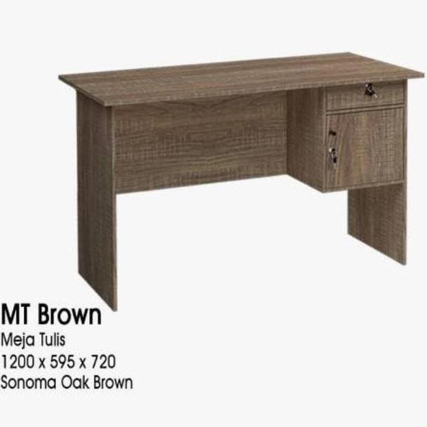  Meja Kerja / Kantor / Belajar / Kasir Gstar 60 X 120 Cm - Mt Brown - Mollendi