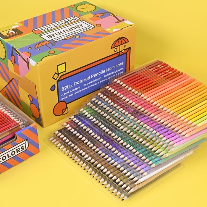 

✨Sale Brutfuner Pencil Warna/ Oil Base Pencil Artist Color Pencil Set 520Clr Limited