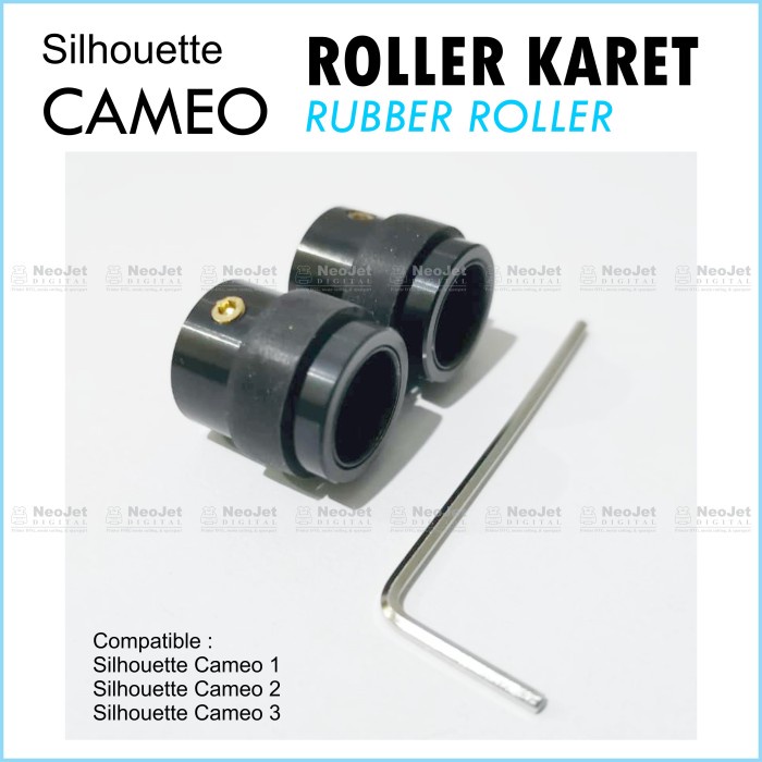

✨Sale Roda Karet Mesin Cutting Cameo 3 Roller Penjepit Bahan Compatible Bisa Gojek