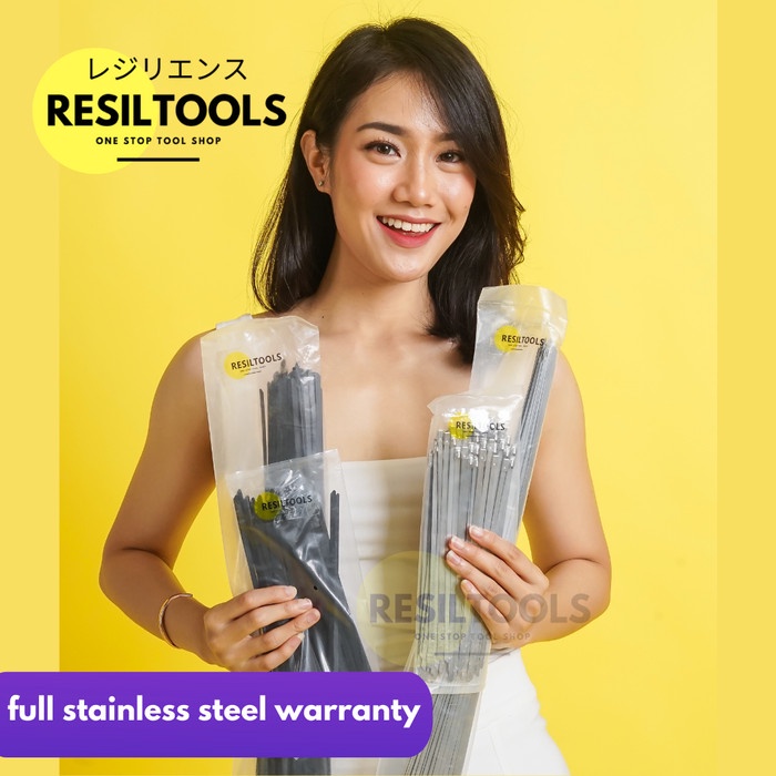 

✨Sale 100 Pcs Kabel Ties Stainless 100 Cm Cable Ties Tis Anti Karat 1 Meter Bisa Sameday
