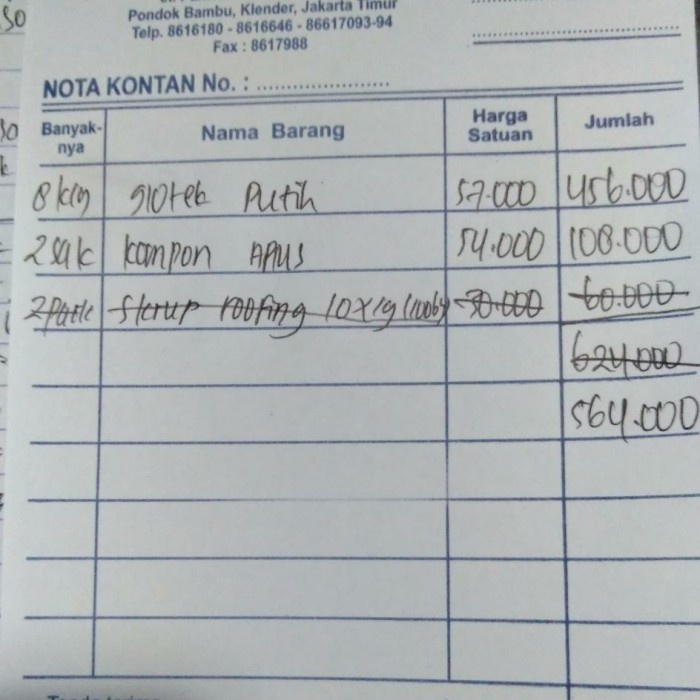 

✨Sale Nota Bpk. Indra Limited